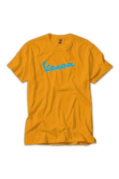 Z zepplin Μπλουζάκι Vespa Text Μπλε Κίτρινο