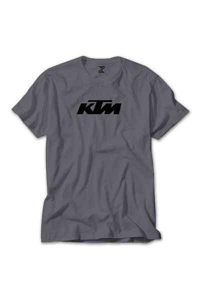Z zepplin Ktm Μοτοσικλέτα Μαύρο Λογότυπο Γκρι T-Shirt