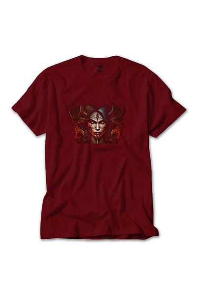Z zepplin Κόκκινο T-shirt Diablo Iv Lilith Face