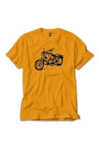 Z zepplin Κίτρινο T-shirt με σχέδιο μοτοσικλέτας Cruiser
