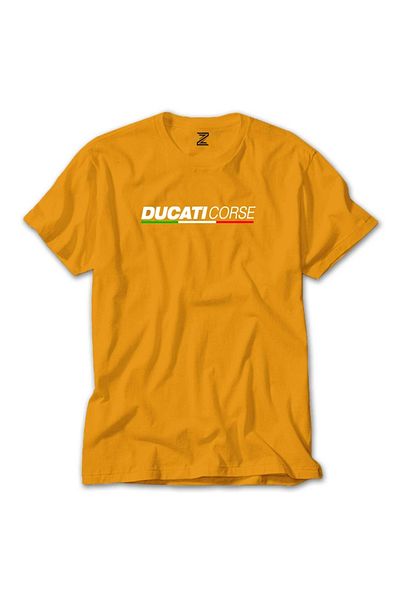 Z zepplin Κίτρινο T-shirt Ducati Corse Text