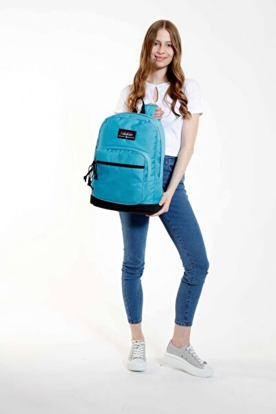 KAUKKO Turquoise Three Compartment School and Daily Backpack - (girl-boy) Junior, High School, College