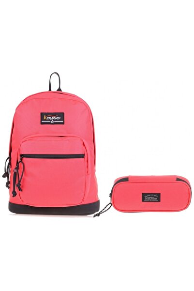 KAUKKO Mercan Трисекційний шкільний рюкзак і набір пенала (для дівчаток)