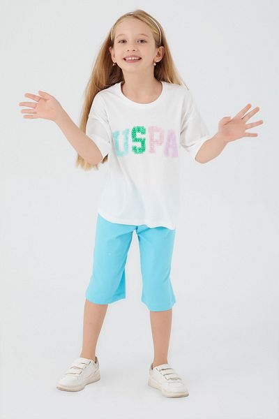 U.S. Polo Assn. Βάση. Polo Us1401-4 Κοριτσίστικο Σετ Κάπρι