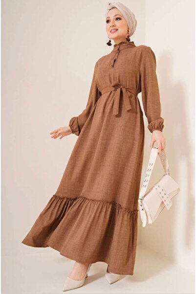 YILMAZBARMAZ Γυναικείο λινό φόρεμα γιακά