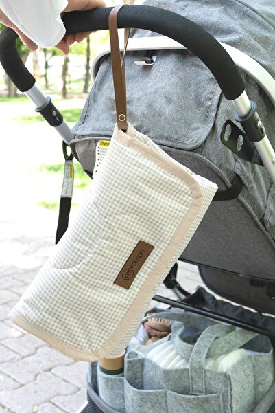 mordesign Baby Bag Changing Mat, Changing Pad, Portable Care Bag, Clutch Series, Brown