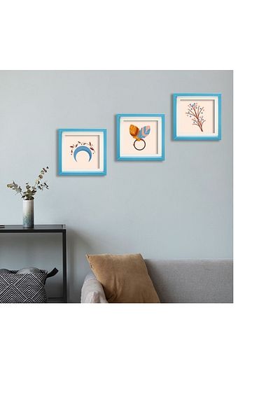 Senden Hediye Cadru pătrat de demontare cu bandă adezivă 21x21 Colorat Pachet de 3