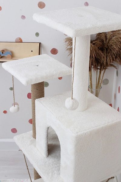 Reyo Luxury Cat Scratching Playhouse with Pet Swing Nest