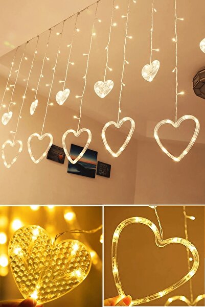 Ema Dükkan 120 Led Perde Led 2.5 Metre Yılbaşı Süsü Led 8 Fonksiyonlu Saçak Led