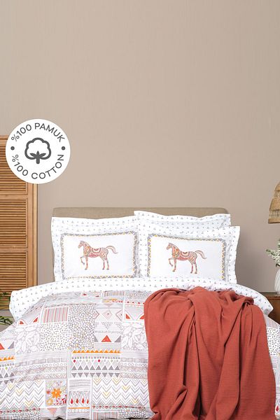 Karaca Home Σετ πικέ με διπλό παπλωματοθήκη Halig 100% βαμβάκι