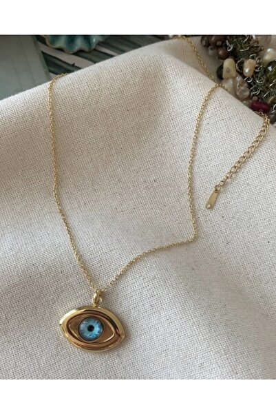 İNN JEWELLERY 316 لتر الصلب العين الشكل الشر العين نموذج قلادة ذهبية
