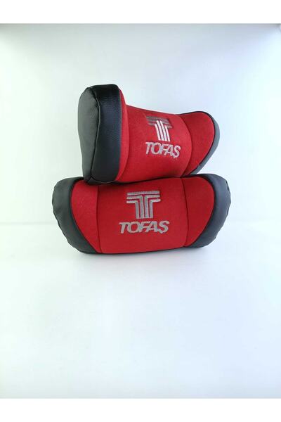 ARGALI Tofaş Uyumlu Ergonomik Kırmızı Boyun Yastığı 2'li Konforlu Şık Araç Ak...