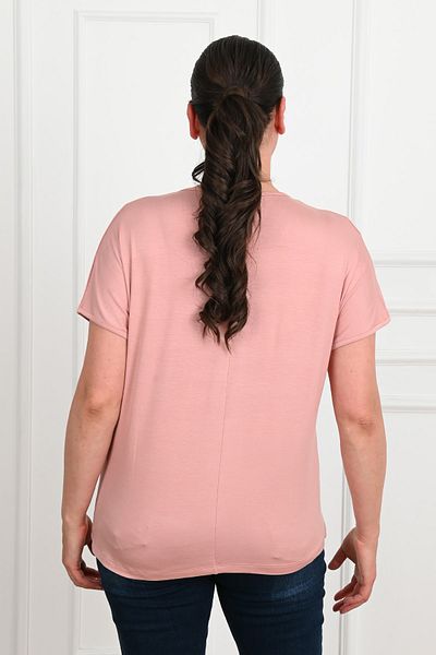 Koza Butik Tricou de damă cu decolteu în V mărime mare 1486-23