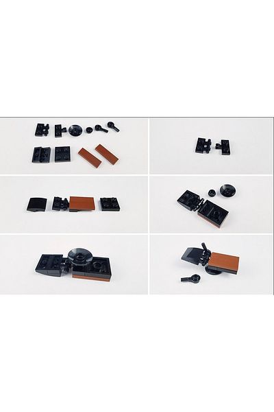 LEGO Original Accessory Moc Custom Minifigure City City Modular Building Building Brown Chaise Lounge