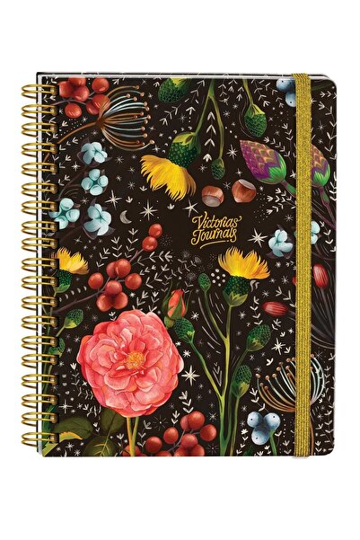 Victoria's Journals Spiralli Defter Sert Kapak 192 Sayfa 96 Yaprak 17x24 Cm 9...