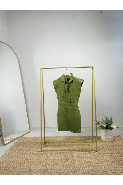 Muaz Kadın Kot Yeşil Elbise