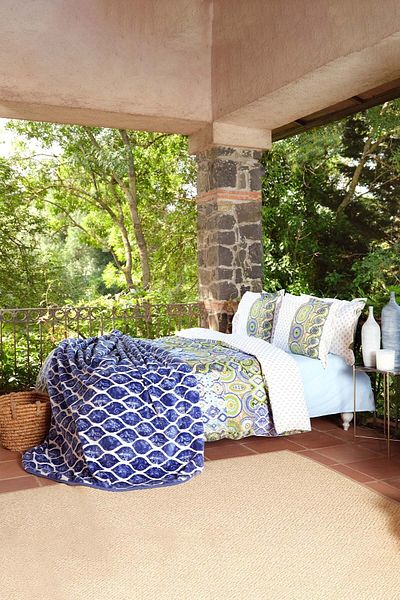 Karaca Home Set de pătură spaniolă Mayolika Purple cu husă de pilota dublă