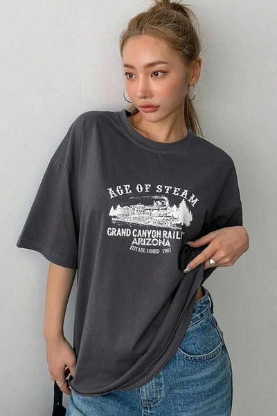 MODAGEN Μπλουζάκι Unisex Smoked Age Of Steam Printed Oversize