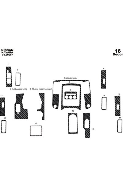 meriç cockpit design ميريتش ®   نيسان نافارا توريد توريد امامي اسود لامع 16 ق...