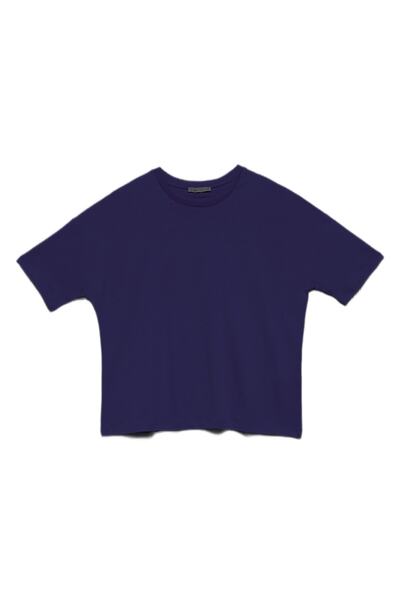 Dilvin 3683 Tricou Basic-albastru marin