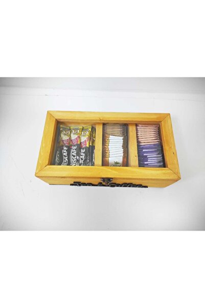 temamall Poşet Çay Kutusu, Ahşap Organizer, Bitki Çayı Kutusu