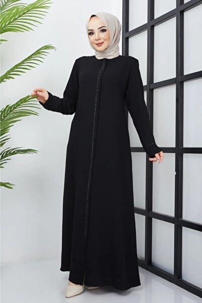 KMKkombin Petek Kumaş Taş Baskılı Yazlık Büyük Beden Pardesü