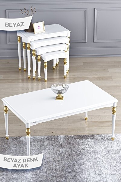 Canisa Saray Serisi, 1.sınıf Mdf Ve Lake Boya, Avangart 4'lü Zigon Sehpa Takı...