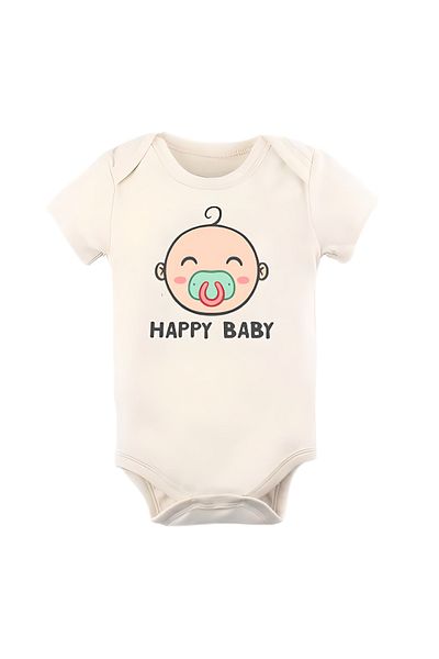 GREY Baby Bodysuit / Baby Bodysuit / Half Sleeve Baby Bodysuit / Printed Baby Bodysuit