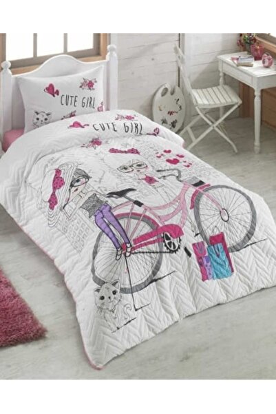 Kristal Ranforce Kapitoneli Nevresim Takımı Tek Kişilik Kız Cute Girl