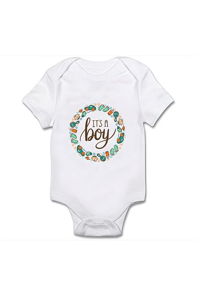 GREY Baby Bodysuit / Baby Bodysuit / Half Sleeve Baby Bodysuit / Printed Baby Bodysuit