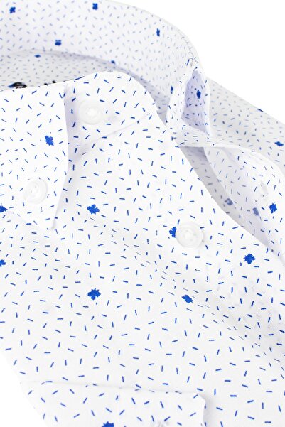 Varetta Men's Blue Pocket Classic Cut Cotton Short Sleeve Shirt