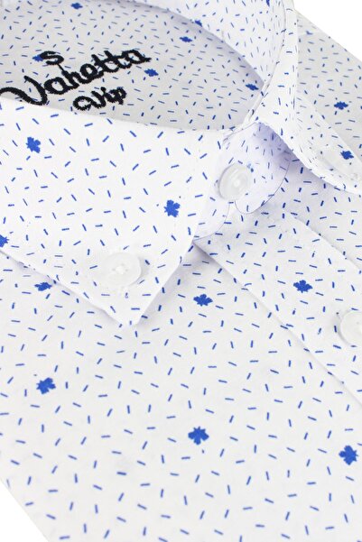 Varetta Men's Blue Pocket Classic Cut Cotton Short Sleeve Shirt