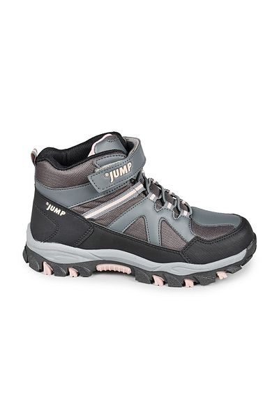 Jump 27790 Dark Gray - Pink Unisex Children's Daily Thick Sole Sneaker Sports Winter Boots Shoes