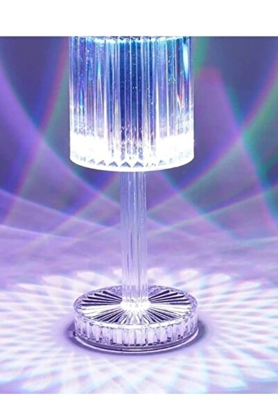 gaman Ambiyans Kristal Bluetoothlu Masa Lambası Kristal Led Gece Lambası Sese...