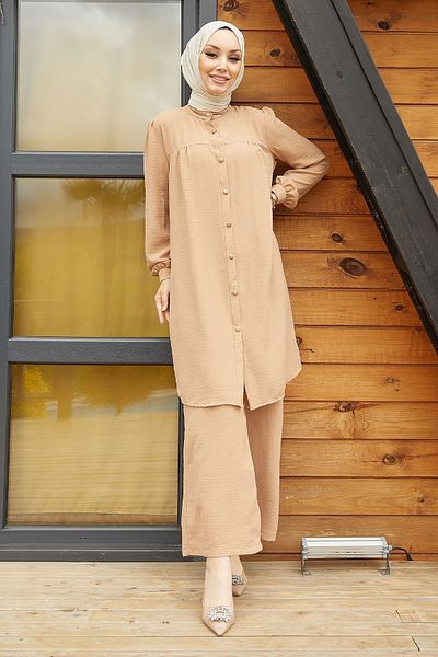 InStyle Neformální oblek Arfa Ayrobin s knoflíky – mléčná káva