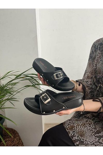Behtah Kundura نعل نسائي تشريحي طبي طبي لتقويم العظام كلاسيكي بإبزيم واحد شبشب للأم شباشب للشارع