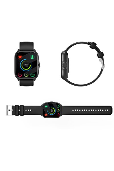 S-Link Swapp W01 Dafit Uyumlu+ Bluetooth 1.7 Ekran 200mah Bataryalı Siyah Akıllı Saat/ Smart Watch