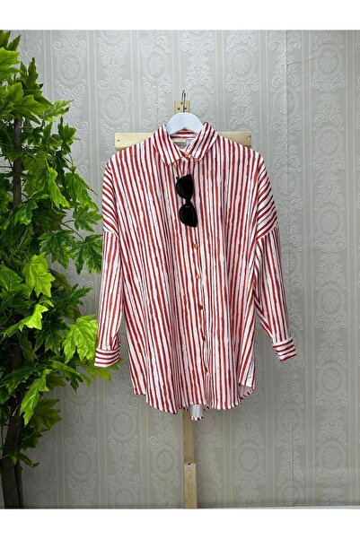 modasindoma Women's Striped Oversize Shirt