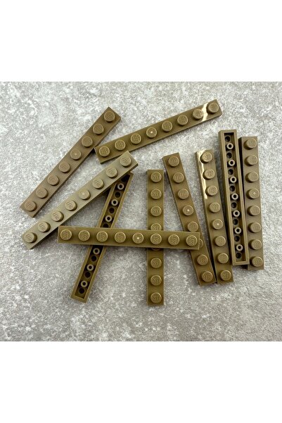 LEGO Original Moc Custom Accessory Creator Plate 1 X 8 Flat Brick Dark Tan 4 ...