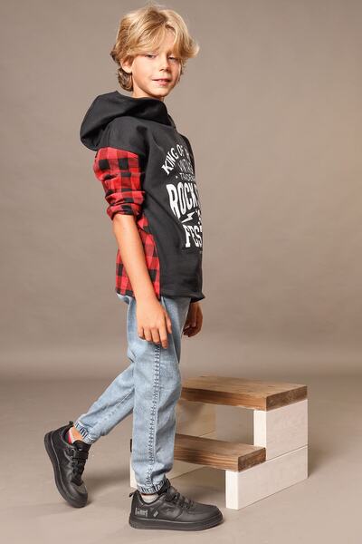 Jump 27760 Черни унисекс детски ежедневни удобни спортни маратонки за ходене