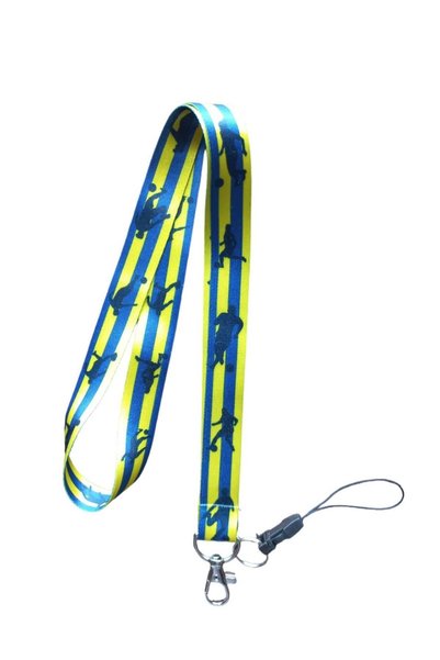 DODO BONE Yellow Navy Blue Card Strap Lanyard, Collar Strap Lanyard, Neck Strap and Phone Strap Apparatus, 2 cm