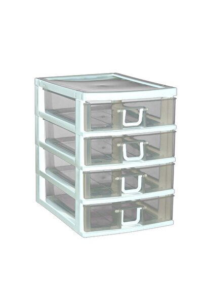 Microcase 4 Gözlü Plastik Çekmeceli Takı Bileklik Evrak Organizer -al3186