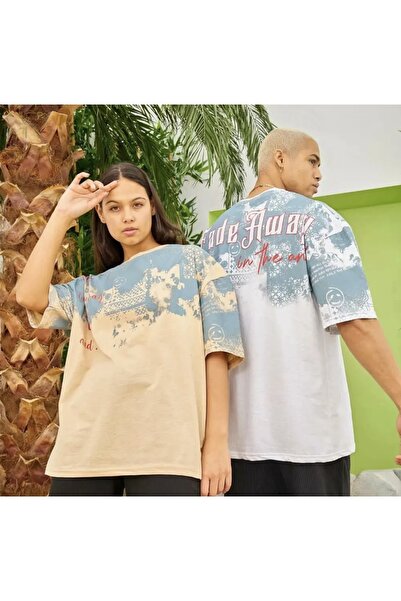 MFC SHOP Unisex Oversize Fade Away Printed Tshirt