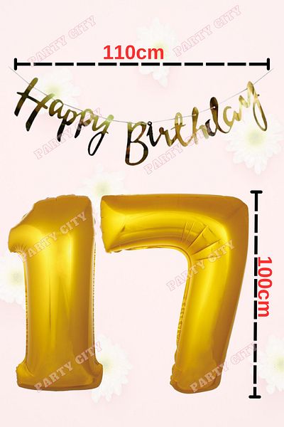 Party City Μίνι σετ 17 ετών Happy Birthday