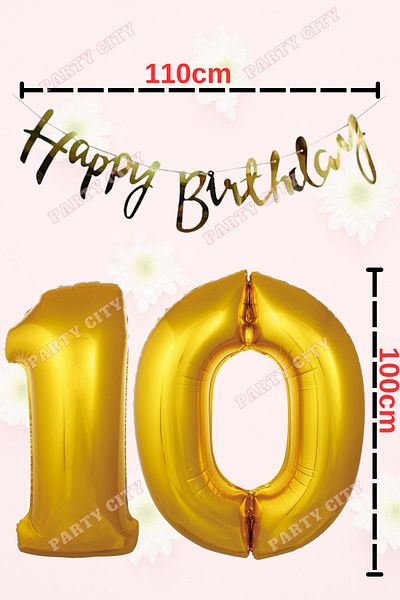 Party City 10 Year Old Happy Birthday Mini Set