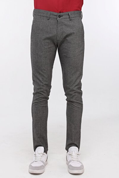 daddies cool with epic Pantaloni chino gri din amestec de bumbac