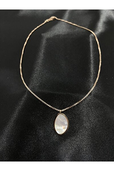 Aashiv's Collection قلادة نسائية من الحجر الأبيض الوردي