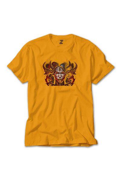 Z zepplin Κίτρινο T-shirt Diablo Iv Lilith Face