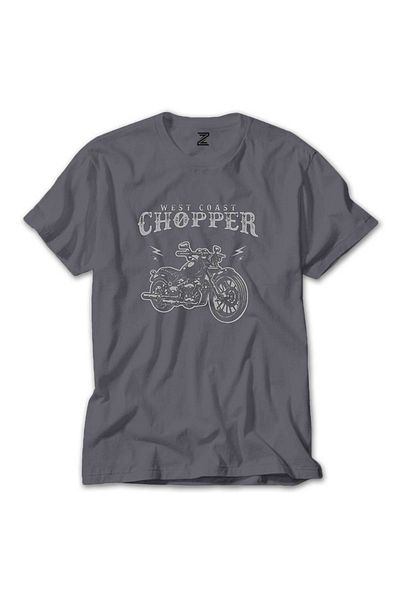 Z zepplin West Coast Choppers Customs Grey T-shirt
