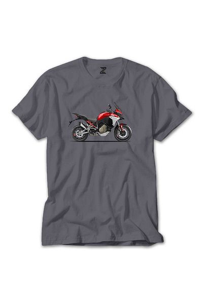 Z zepplin Μπλουζάκι Ducati Multistrada V4 Red-my21 Grey